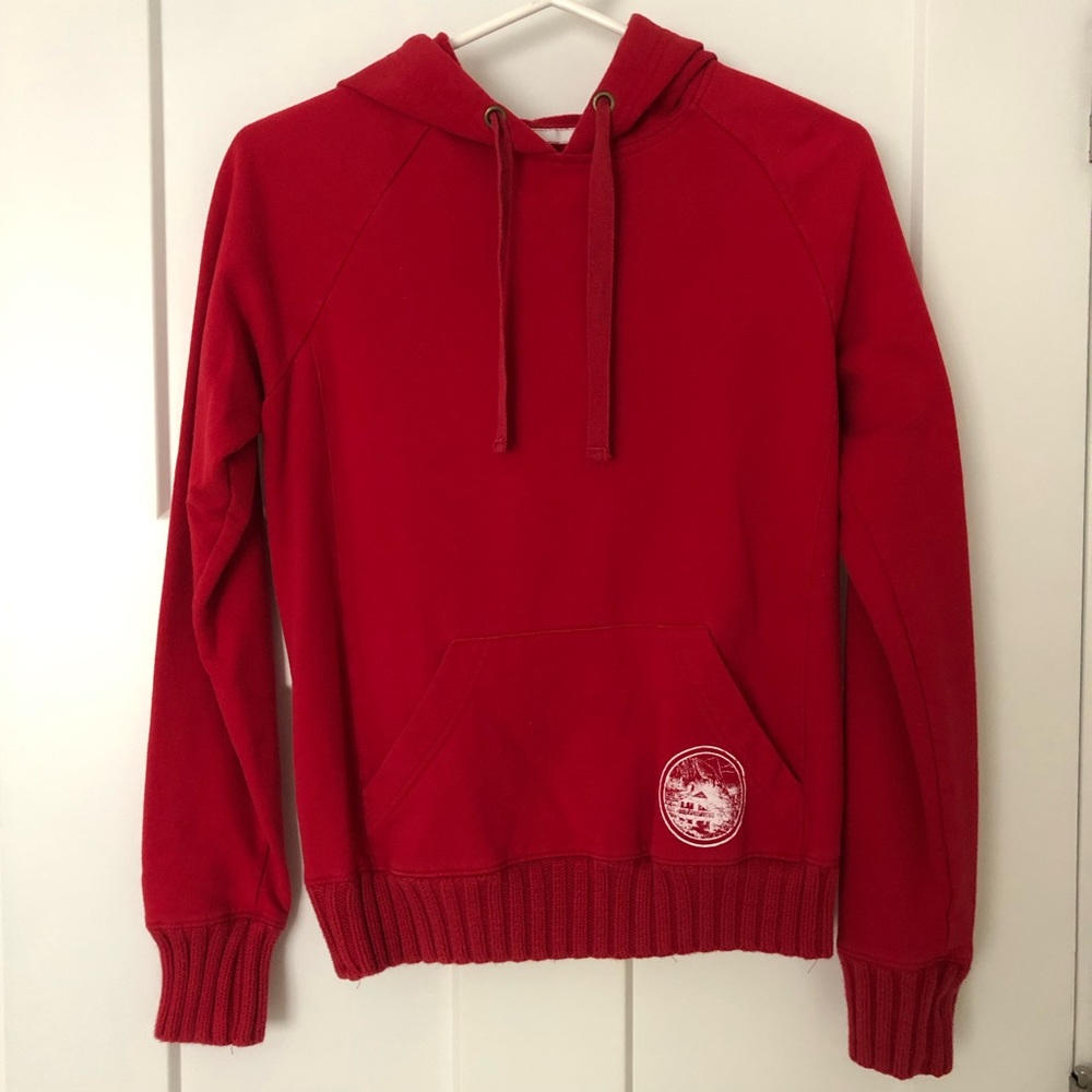Old Navy Women’s Red Long-Sleeve Hooded Sweatshirt Size Small